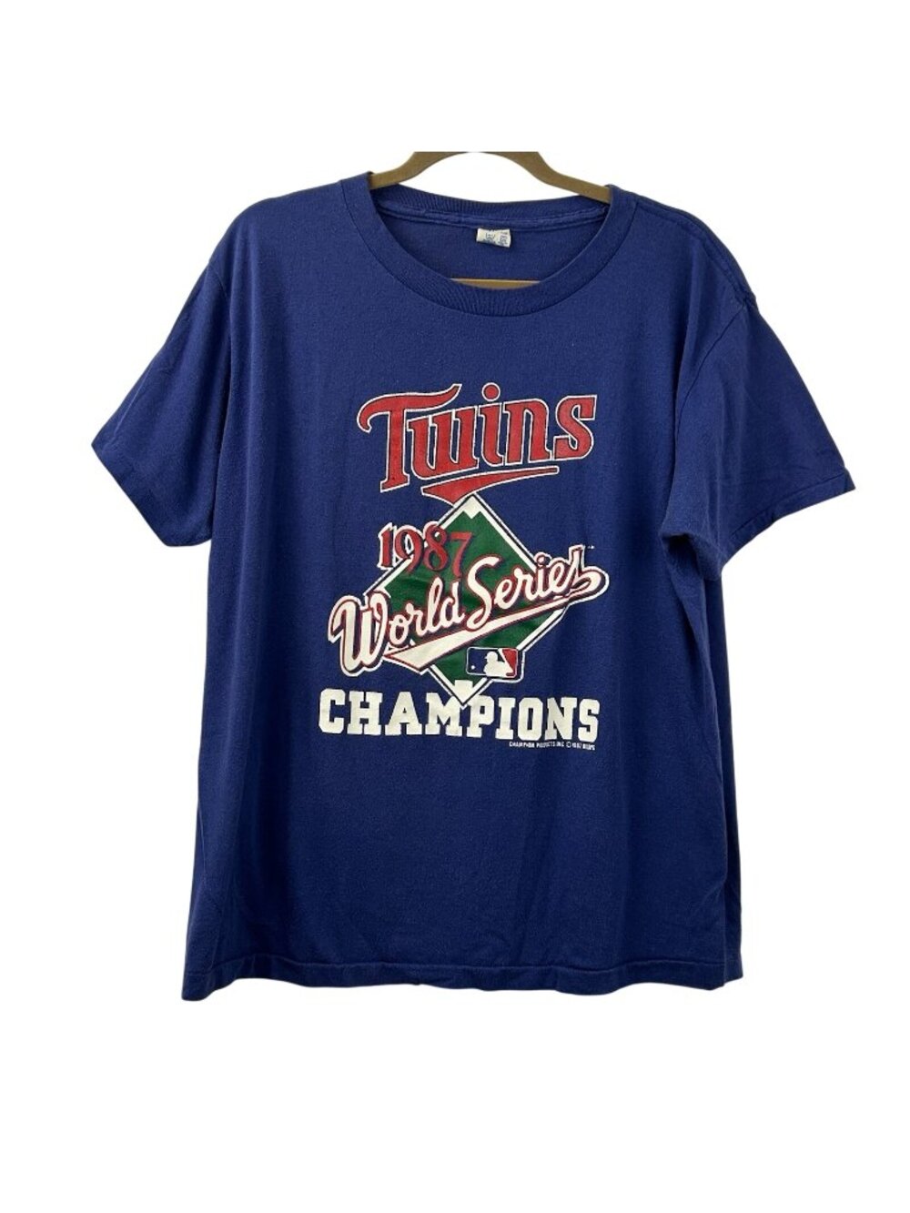 VTG Minnesota Twins 1987 World Series American League Champions Shirt Men XL USA